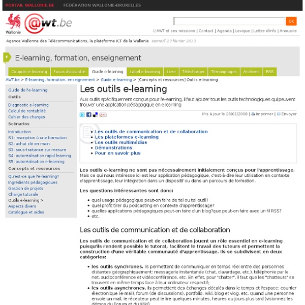 Les outils e-learning
