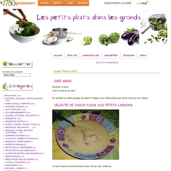 LES PETITS PLATS DANS LES GRANDS