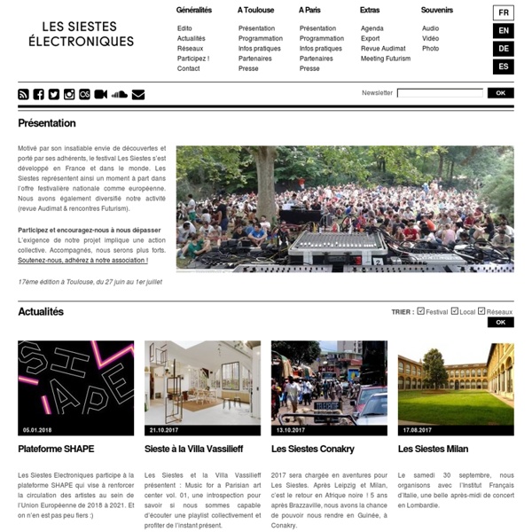 Official Website Les Siestes Electroniques