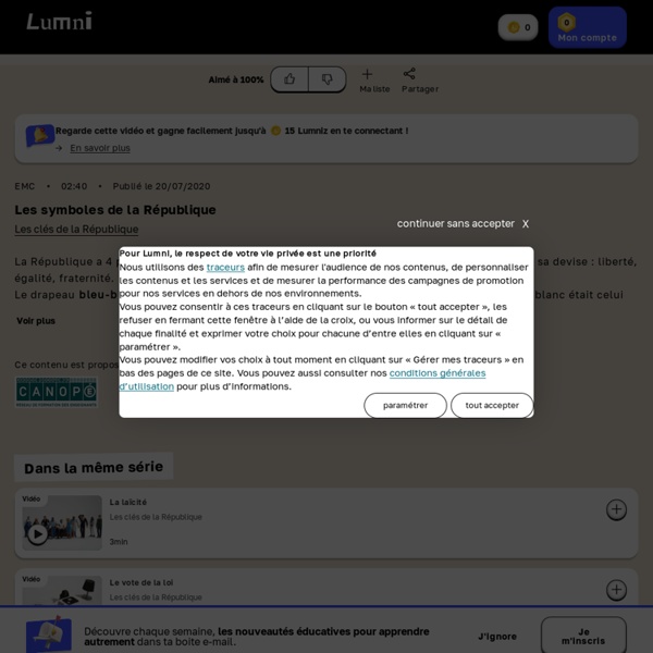 Les symboles de la République - Vidéo Enseignement moral et civique