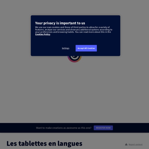 Les tablettes en langues