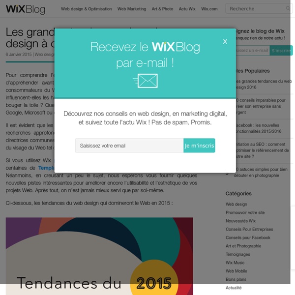 Les tendances du web design de 2015