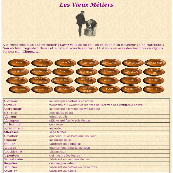 Les vieux Métiers