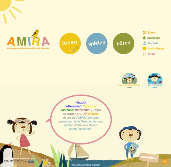 Amira - Kostenfreies Leseförderprogramm in 6 Sprachen