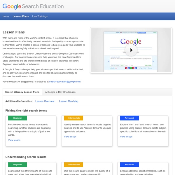 Lesson Plans – Search Education – Google