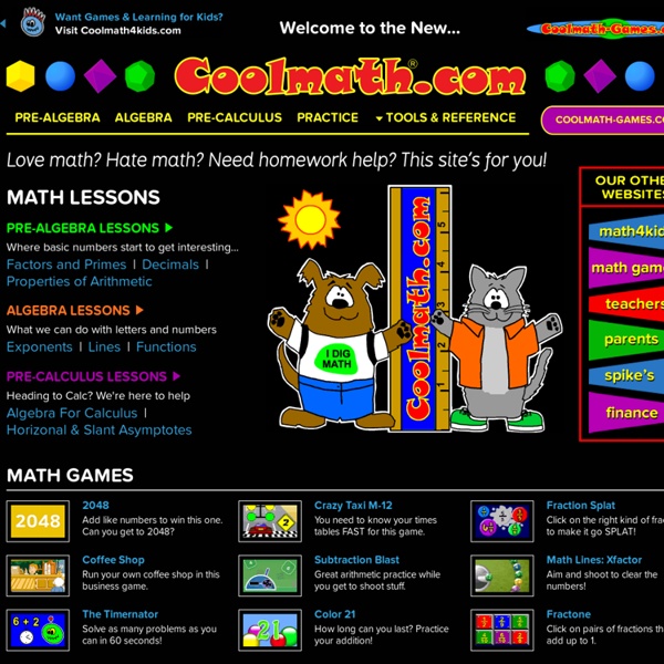 ... math lessons, cool math games & apps, fun math activities, pre-algebra