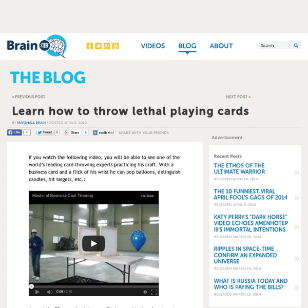 Learn how to throw lethal playing cards