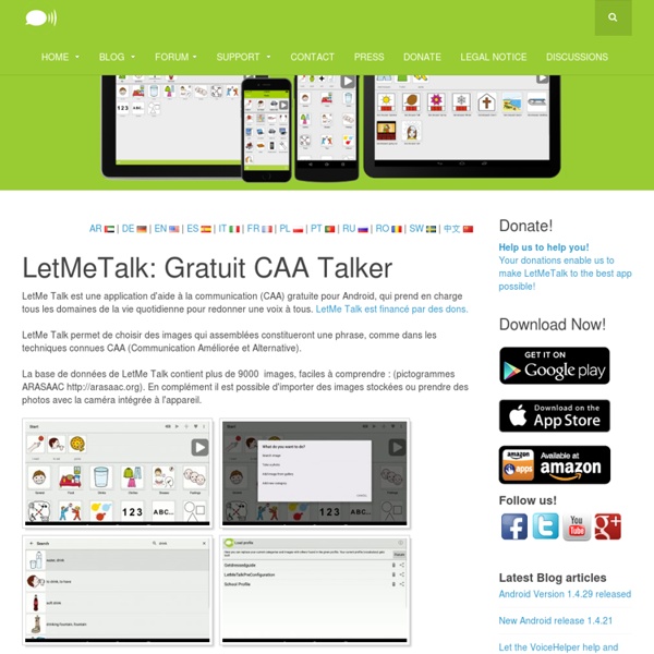 LetMeTalk: Gratuit CAA Talker App - LetMeTalk.info