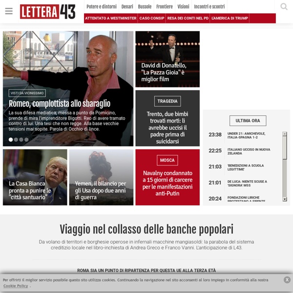 Notizie dall'Italia e dal mondo su Lettera43, quotidiano di informazione online indipendente