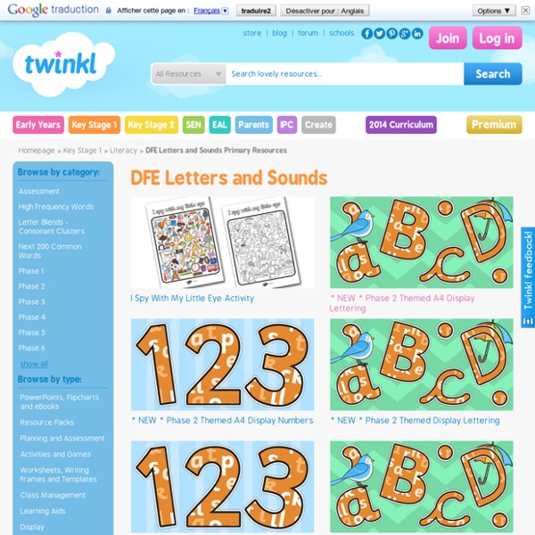 Letters and Sounds Primary Resources, phonics, dfe