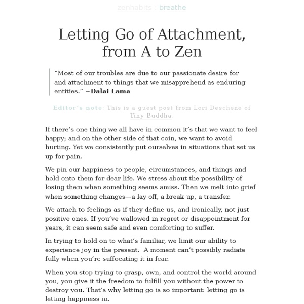 Letting Go of Attachment