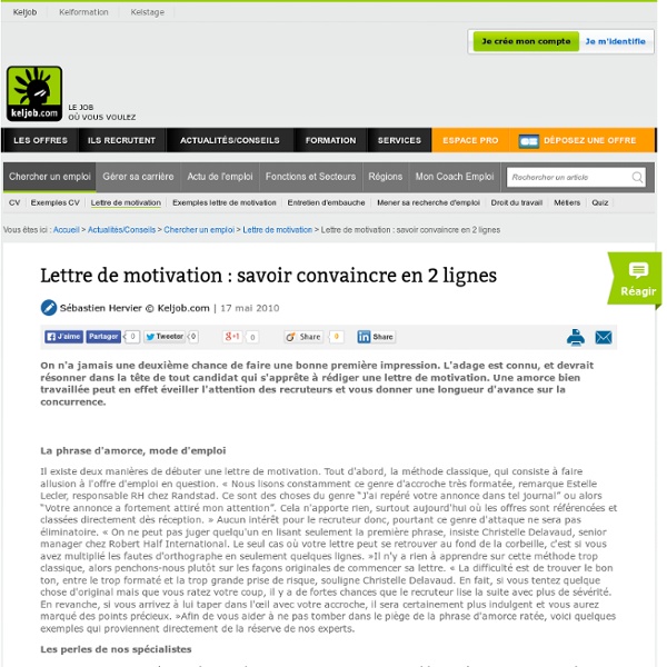 Lettre de motivation : savoir convaincre en 2 lignes