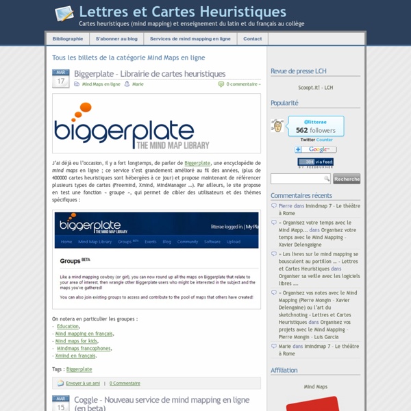 » Mind Maps en ligne - Lettres et Cartes Heuristiques