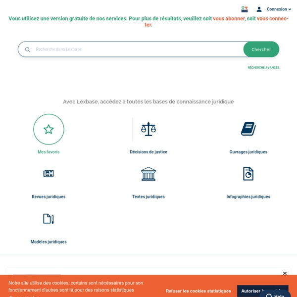 Bienvenue sur LEXBASE - 1er editeur juridique 100% internet