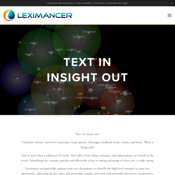 Leximancer: From Words to Meaning to Insight
