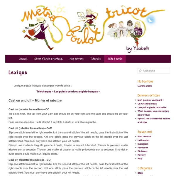 traduction tricot anglais francais