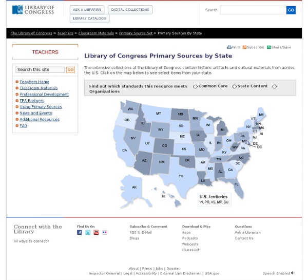 Library of Congress Primary Sources by State - Primary Source Set