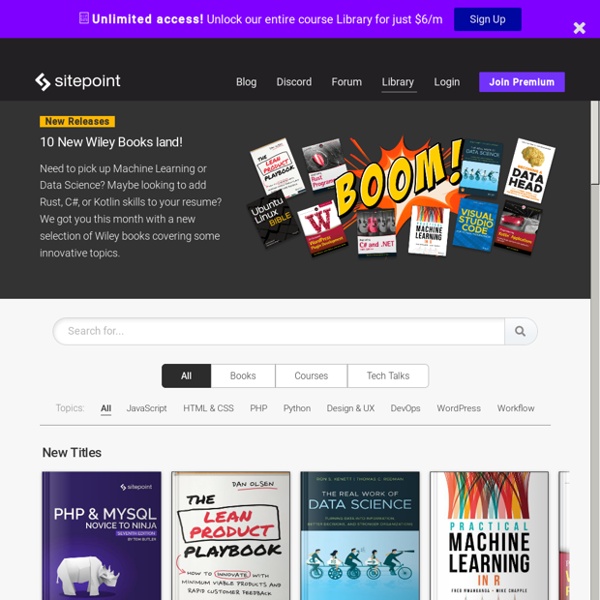 Library - SitePoint Premium