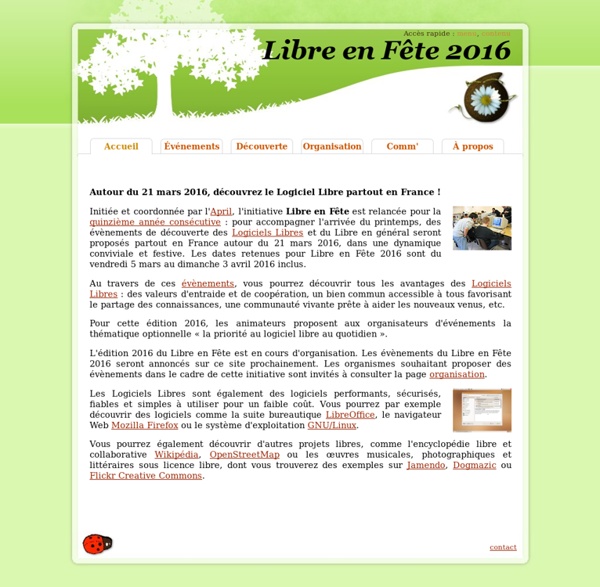 Libre en Fête 2013 - Accueil