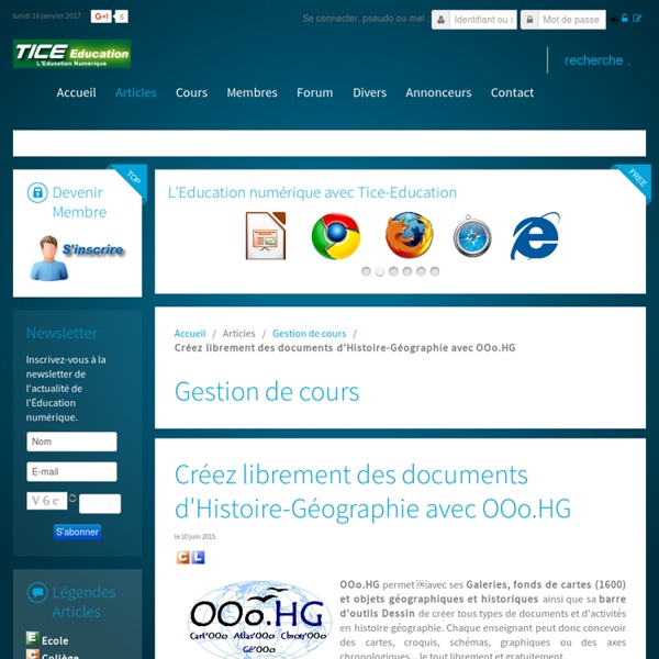 Créez librement des documents d'Histoire-Géographie avec OOo.HG