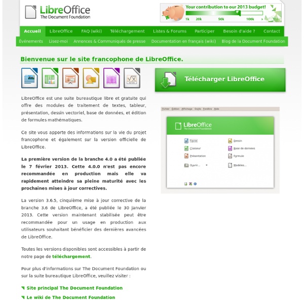 Communauté LibreOffice francophone : bienvenue !