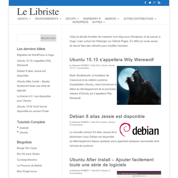 Le Libriste : Un site Ubuntu avec de l'actualité et des Tips