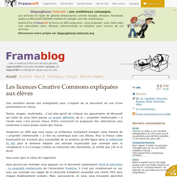 Les licences Creative Commons expliquées aux élèves