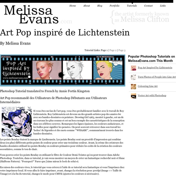 Art Pop inspiré de Lichtenstein French Photoshop Tutorial