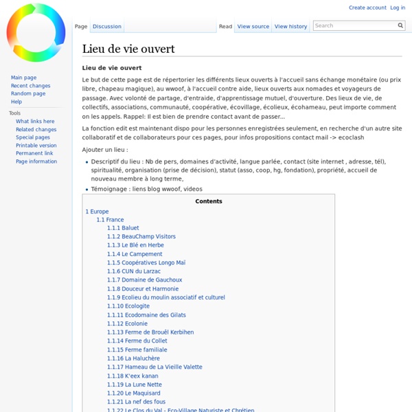 Lieu de vie ouvert - Sharewiki