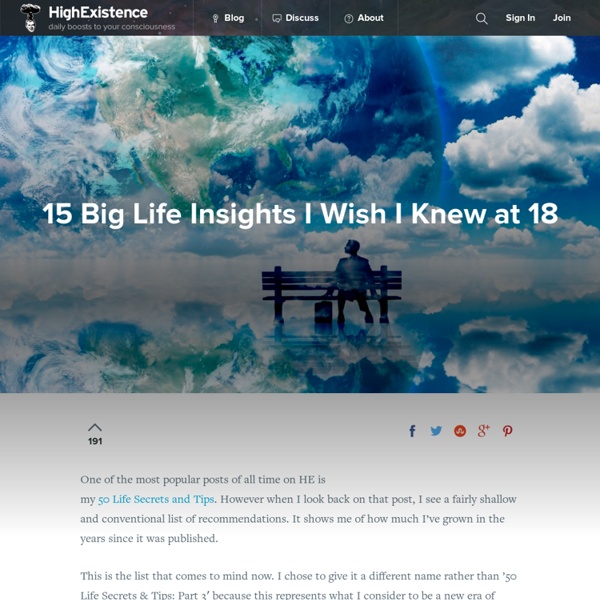 15 Big Life Insights I Wish I Knew at 18