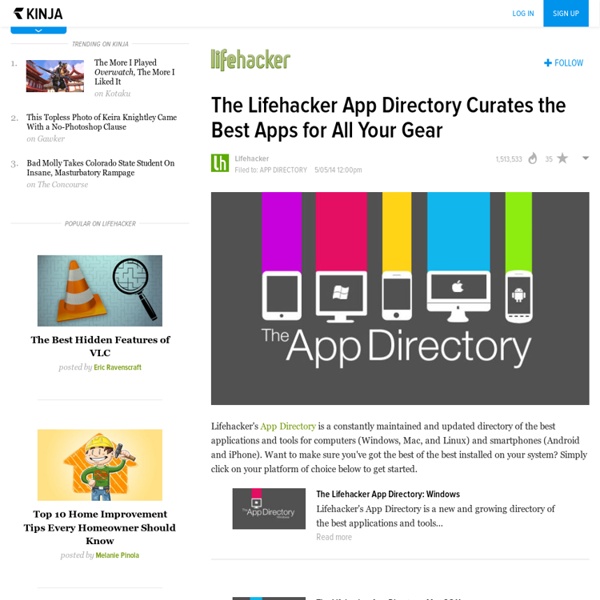The Lifehacker App Directory Curates the Best Apps for All Your Gear