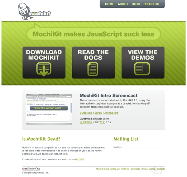 MochiKit - A lightweight Javascript library