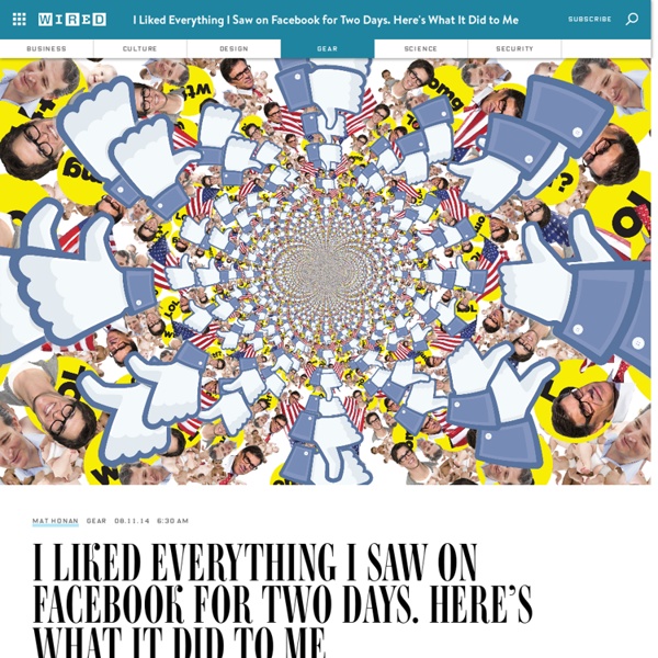 I Liked Everything I Saw on Facebook for Two Days. Here’s What It Did to Me