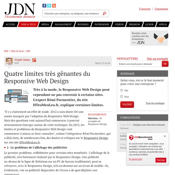 Quatre limites très gênantes du Responsive Web Design