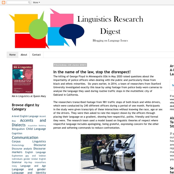 Linguistics Research Digest