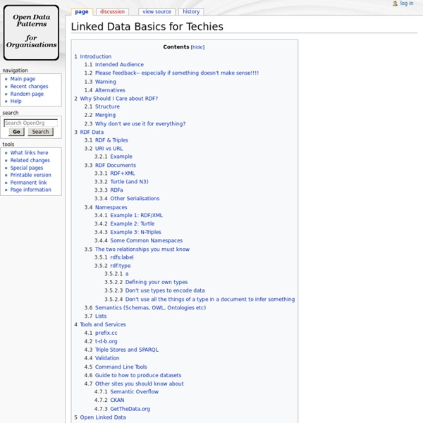 Linked Data Basics for Techies - OpenOrg