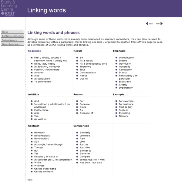 linking words for essay writing