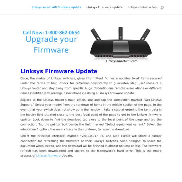 Linksys firmware update