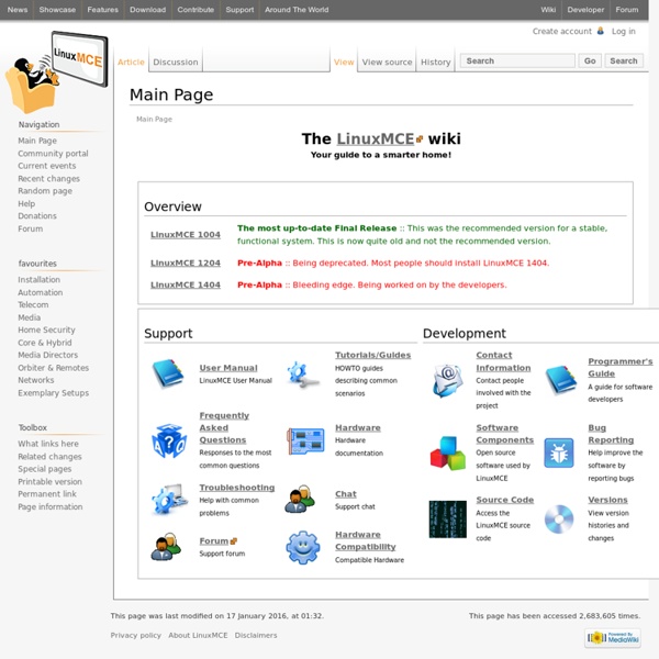 Main Page - LinuxMCE wiki