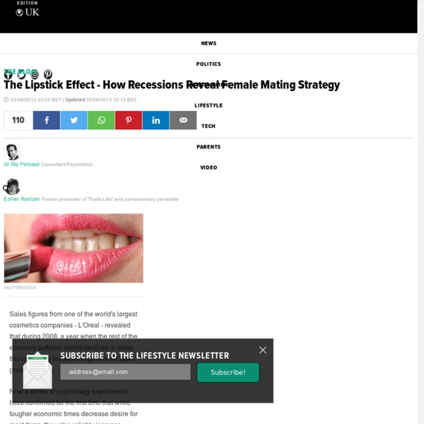 The Lipstick Effect - How Recessions Reveal Female Mating Strategy