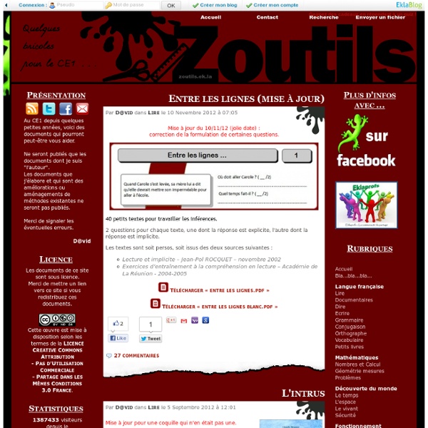 Outils pour lire - zoutils