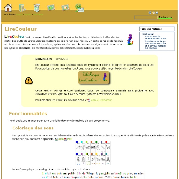 Pourquoi pas ? » logiciels:lirecouleur