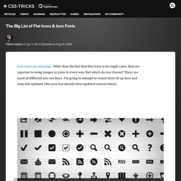 The Big List of Flat Icons & Icon Fonts