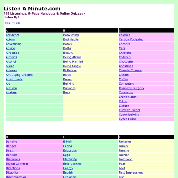 Listen A Minute: Easier English Listening and Activities