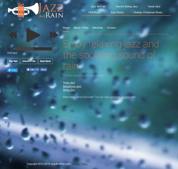 Listen to jazz and rain sounds - JazzAndRain.com