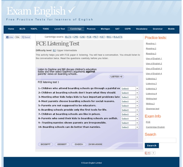 FCE Listening: free practice test