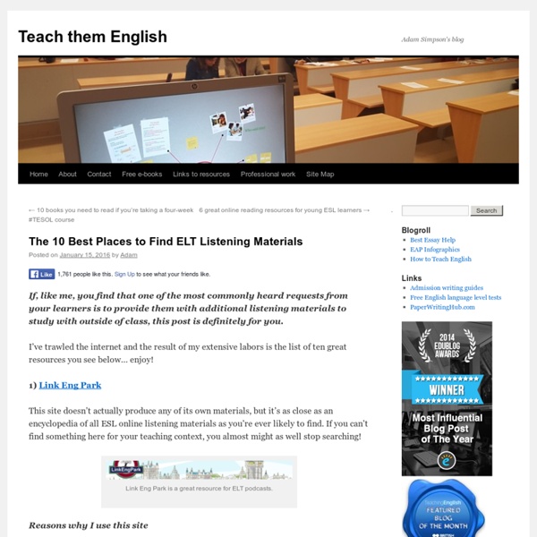 The 10 Best Places to Find ELT Listening Materials