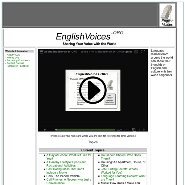 English Voices: ESL/EFL Listening and Speaking Practice