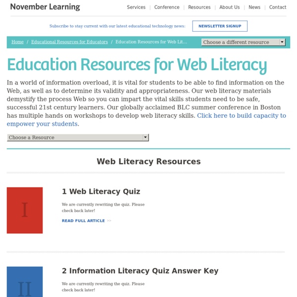 Web Literacy Education for Educators - November Learning
