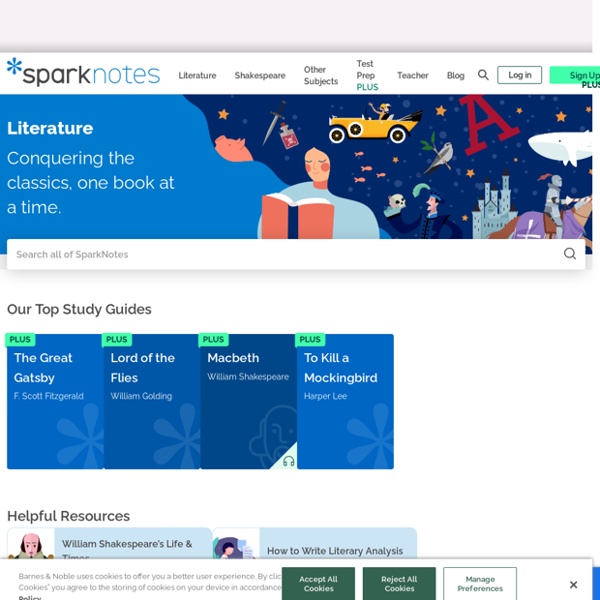 Literature Study Guides - SparkNotes